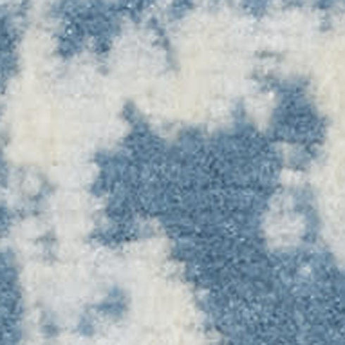 2' X 4' Blue Damask Power Loom Area Rug